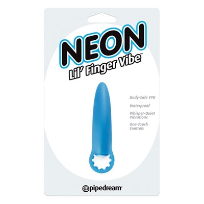 Pipedream Neon Lil Finger Vibe Blue: 1-pack