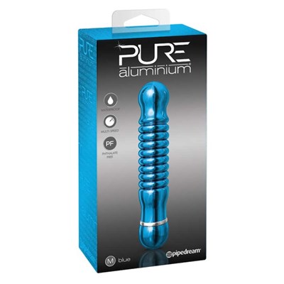 Pipedream Pure Aluminium Medium Blue Vibrator: 1-pack