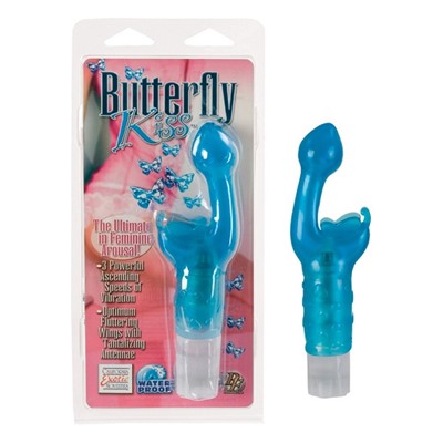California Exotics Butterfly Kiss Vibrator- Blue