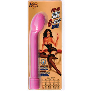 Pin-Up Girl G-Spot Bliss Vibrator, Pink, Erotic Toy Brokers