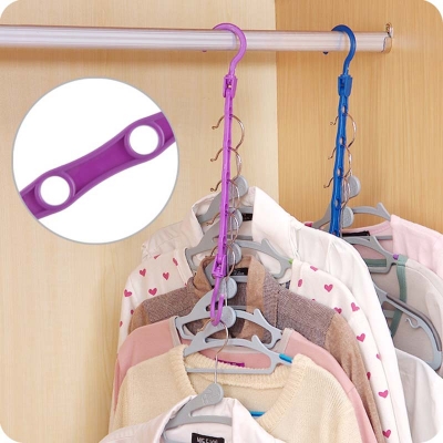 $ 1.16 Magic Clothes Towel Hanger Hook Closet Space Saver Storage Chest(Random color)