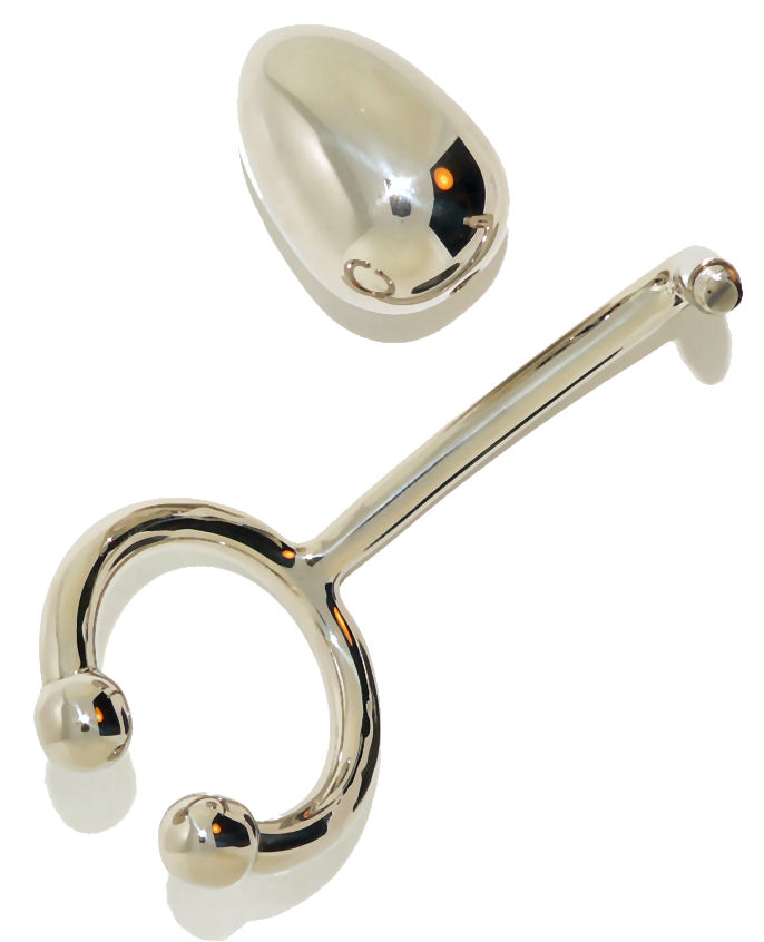 Circular Style Cock Ring with Egg Shape Butt Lock