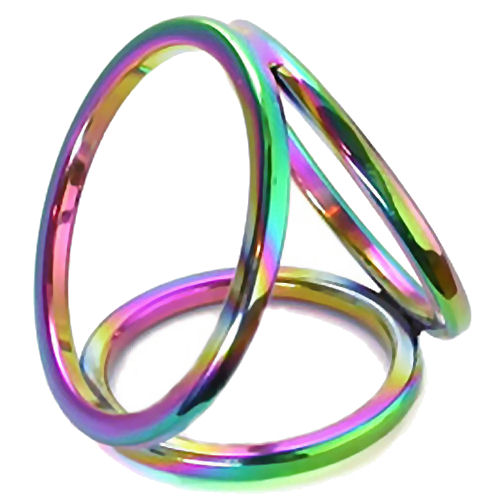 Rainbow Triple Cock Ring
