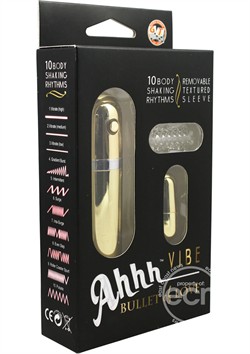 Ahh Vibe Bullet Of Love Remote Control Bullet Gold