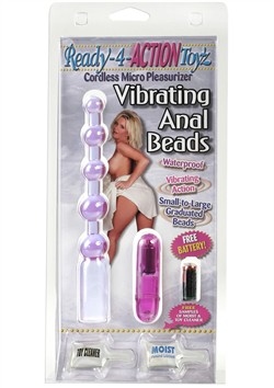R4a Vibrating Anal Beads Lavender - Anal Toy