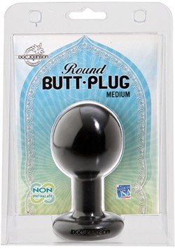 Round Butt Plug Medium Black - Sexy Adult Product