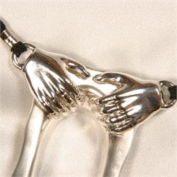 Silver Hands Clitoris Frame - Erotic Vaginal Jewelry