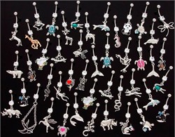 Assorted Animals Belly Jewelry - Crystal Jewelry