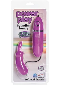 Power Play Bounding Bunny Silicone Massager Waterproof Purple