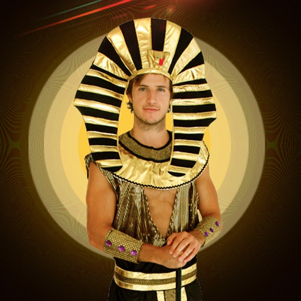 Adult Egyptian Pharaoh King Men's Male Fancy Dress Costume for Halloween Parties