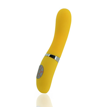 Silicone g-spot vibrator (Yellow)