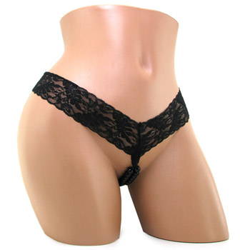 Body jewelry - Crotchless beaded lovers thong (ML)