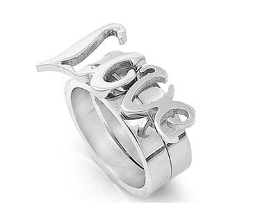 Love Ring 3D (14mm) - 2-in-1 Top Quality Steel Love Purity RIng