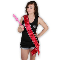 Bride-to-Be Sash - Pink with Martinis - Clearance!
